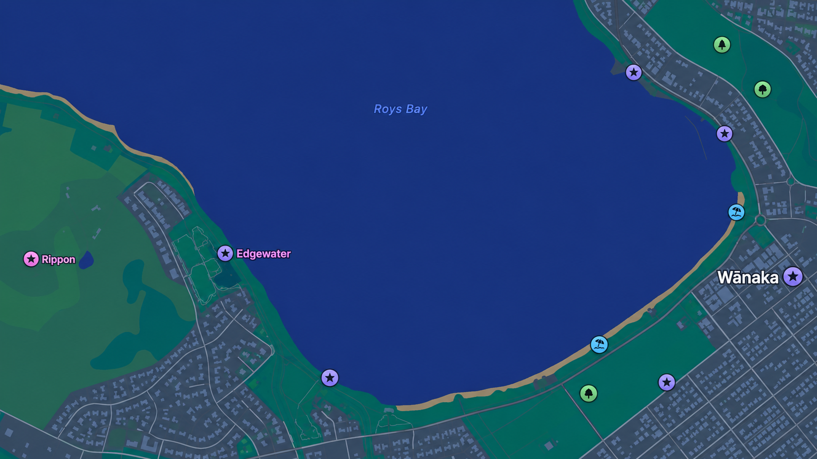 Map of Edgewater and Wānaka